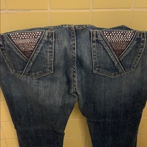 Rhinestone express jeans